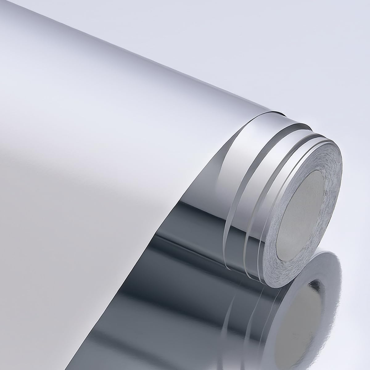Silver Metallic Gift Wrapping Paper : 12M x 43cm Solid Color Bright Wrapping Paper Roll for Christmas - Birthday - Wedding - Gift Wrapping