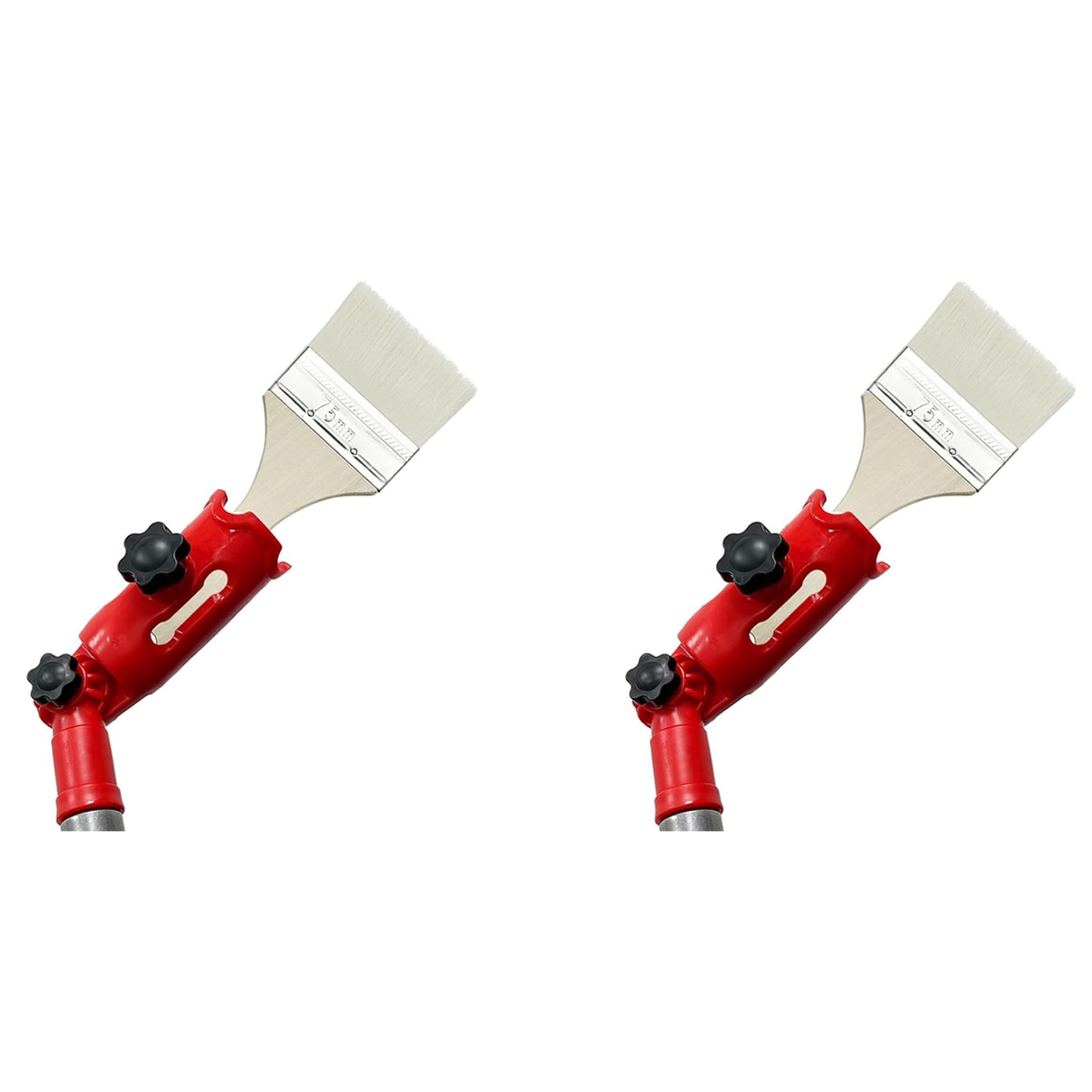 Ctrlzs Red 2X Multi-Angle Paint Brush Extender Paint Edger Tool For High Ceilings, Extension Pole Attachment Holder