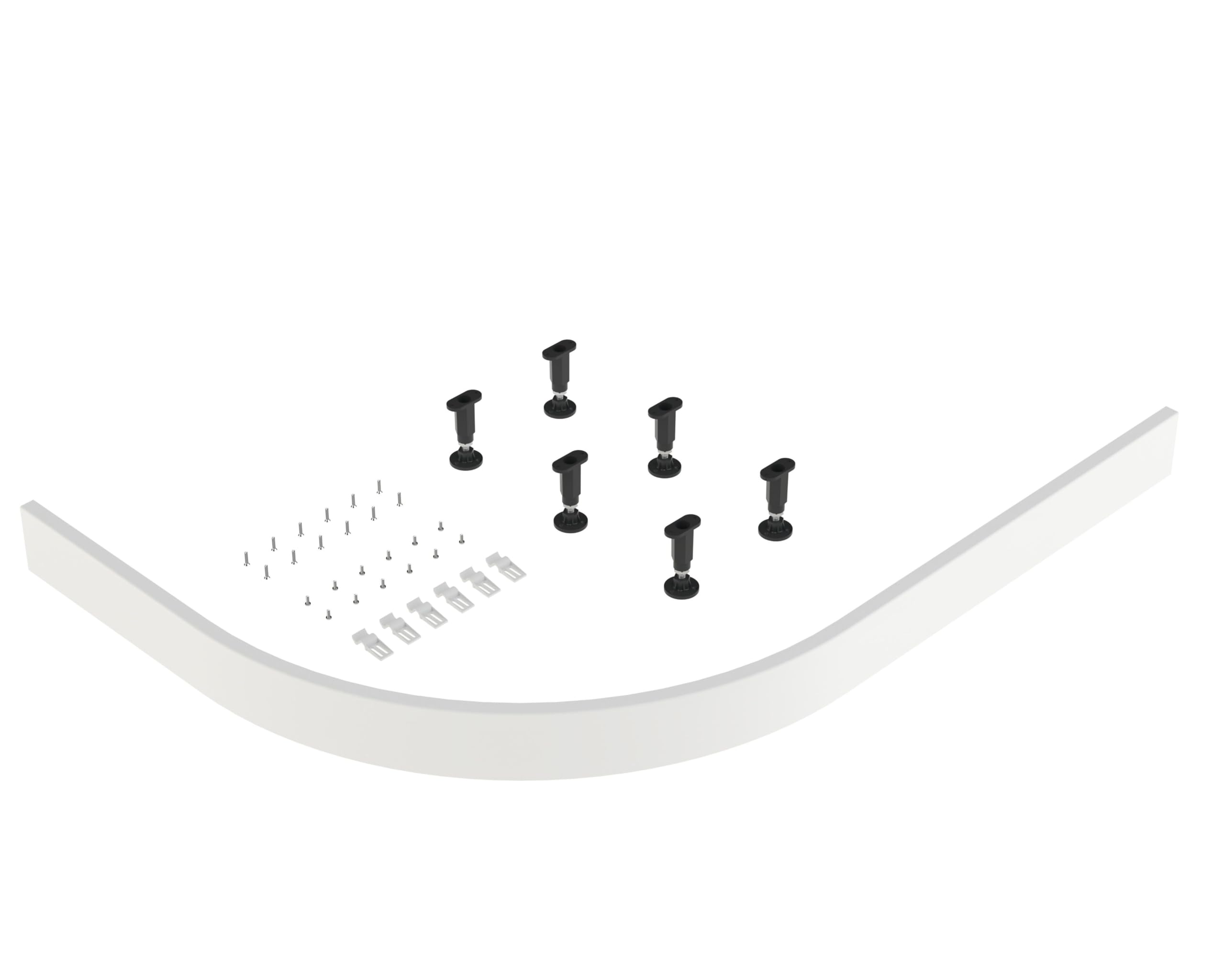 Balterley Shower Tray Leg Set Plinth Kit White 900mm Panel - Easy Plumb Tray Conversion - UK Manufactured