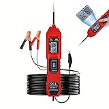 SHIELDIX Power Circuit Probe Tester, 6V-24V DC Automotive Car Electric Fuse & Voltage Tester with LED Test Light, HD LCD Readout, Overload Protection, Short Circuit Finder with 14.7FT Cable