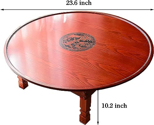 Table basse pliante en bois massif avec un grain naturel et finition lisse