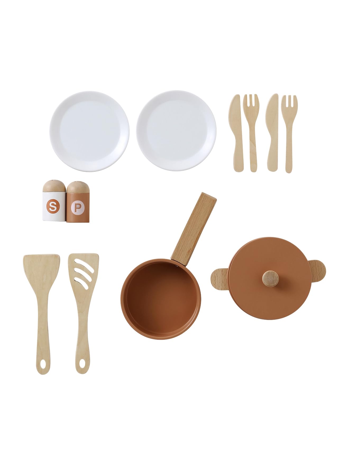 VERTBAUDET Küchenutensilien-Set Karamell aus Holz FSC Caramel TU