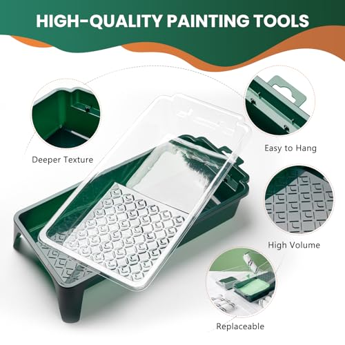 Coatpro Twools Paint Roller Kit, 15 Pcs 4 Inch Small Roller, Paint Tray, Paint Tray Liners and Paint Roller Frame, Home Improvement Paint Supplies, Mini Paint Rollers for Painting Walls - Thumbnail 4