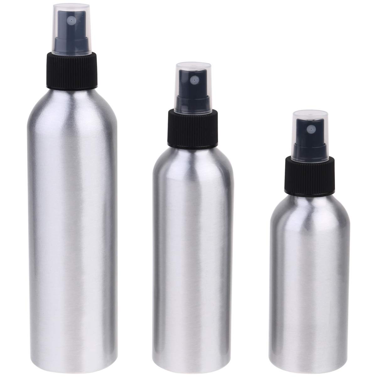 Milisten Black 250Ml 150Ml 120Ml Cleaner Spray Bottle 3Pcs Aluminium Spray Bottle All Empty Spraying Bottles Mist Water Bottle For Cleaning Solutions Perfume Lotion (120Ml 150Ml 250Ml) Metal Spray Bottle