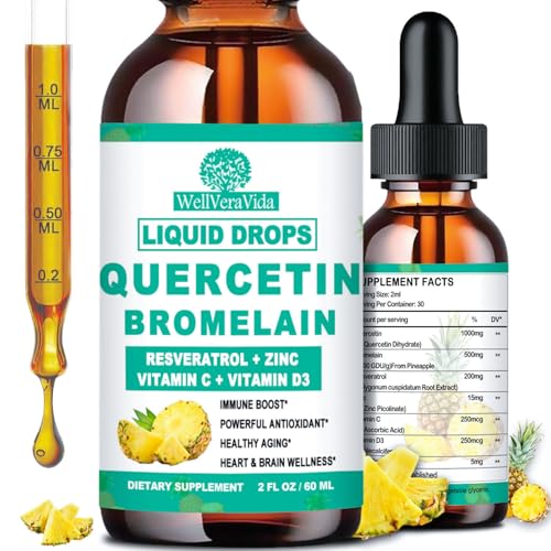 Quercetin with Bromelain Liquid Drops, 4X Stronger...