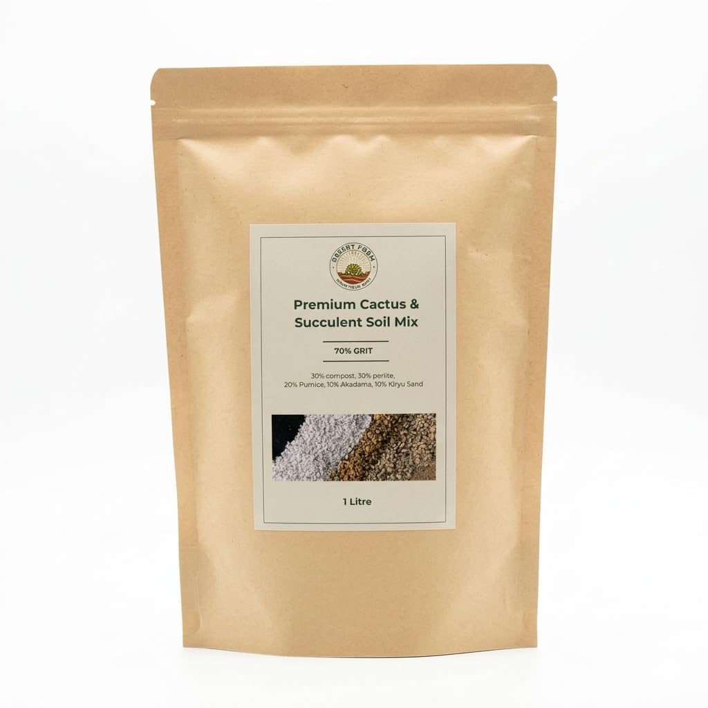 Premium Haworthia, Mature Lithops & Cactus Soil Mix – Fast Draining 7:3 Desert Plant Compost Blend, Ideal for Succulents & Established Arid Plants, Professional Grade Potting Mix (1L / 3L / 5L) (3L)