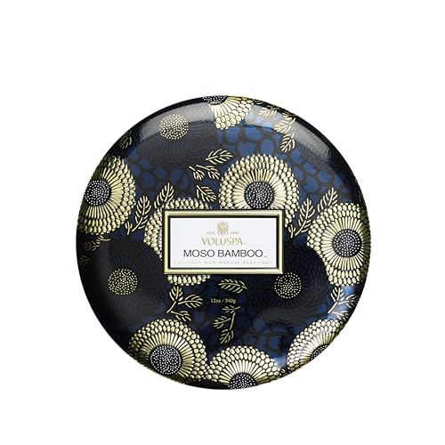 Voluspa ボルスパ ジャポニカ 3-Wick ティンキャンドル L モソ バンブー JAPONICA Wick Tin Candle MOSO BA...