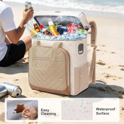 Image of Backpack Cooler Insulated Leakproof, Soft Cooler for Outdoor Camping Hiking