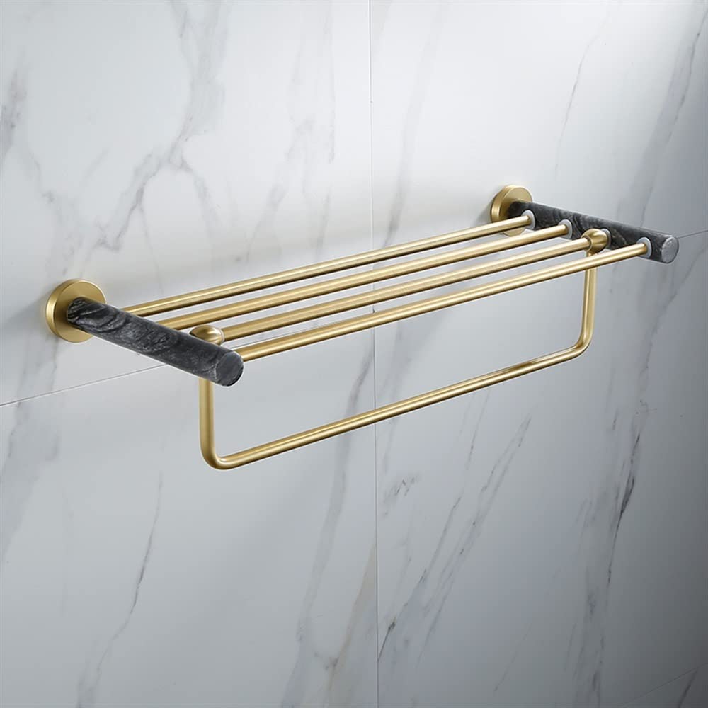 Porte-serviettes en marbre pour une salle de bain moderne et ordonnée
