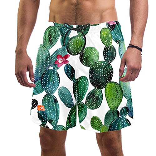 Maillot de bain pour hommes HadHfun short de plage cactus séchage rapide