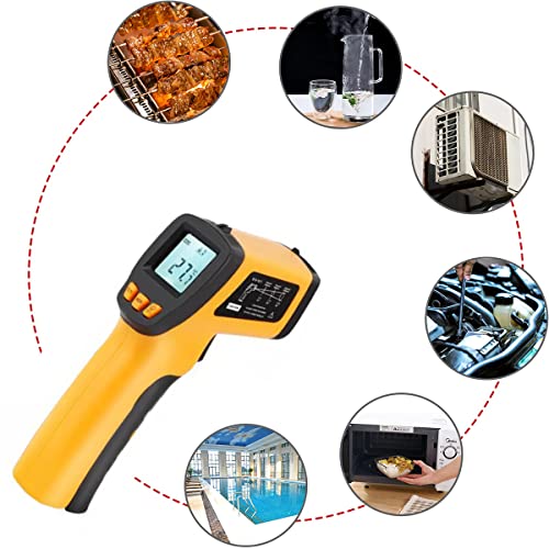 Termômetro Laser Digital Industrial Infravermelho -50°a420°c, Medir, Temperatura, Medidor, Culinária