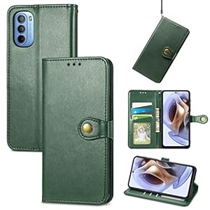 KoGiio Hülle Kompatibel mit Motorola Moto G31, Premium Klappbar Wallet Lederhülle, Kartenfächer Flip PU Handyhülle, Magnetisch Stoßfeste Cover Schutzhülle für Motorola Moto G31-Grün