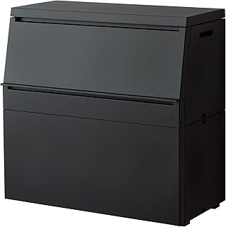 RISU(RISU) SOLOW SOLOW 方便取放的户外储藏箱 250L 黑色 日本制造 垃圾箱 垃圾 暂时放置 收纳 快递箱 园艺 储藏 置物架 锁 简单 时尚 GSLW040