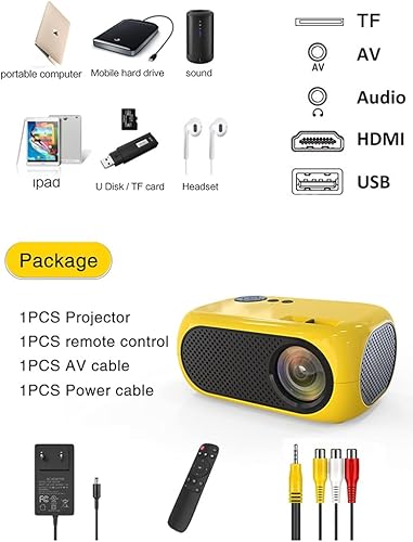 Miniatura 9 de Mini proyector, proyector portátil para dibujos animados, proyector de películas, regalo para niños, proyector de video LED Pico para cine en casa,