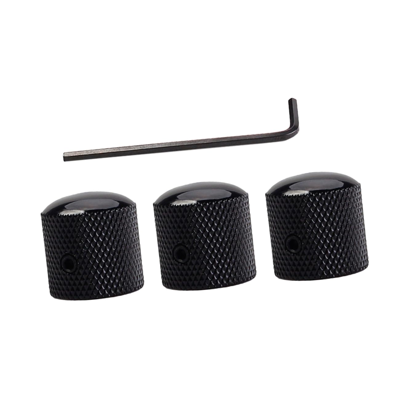NULYLU Tone Volume Control Knobs for Bass Guitar Black Dome Knobs Replacement