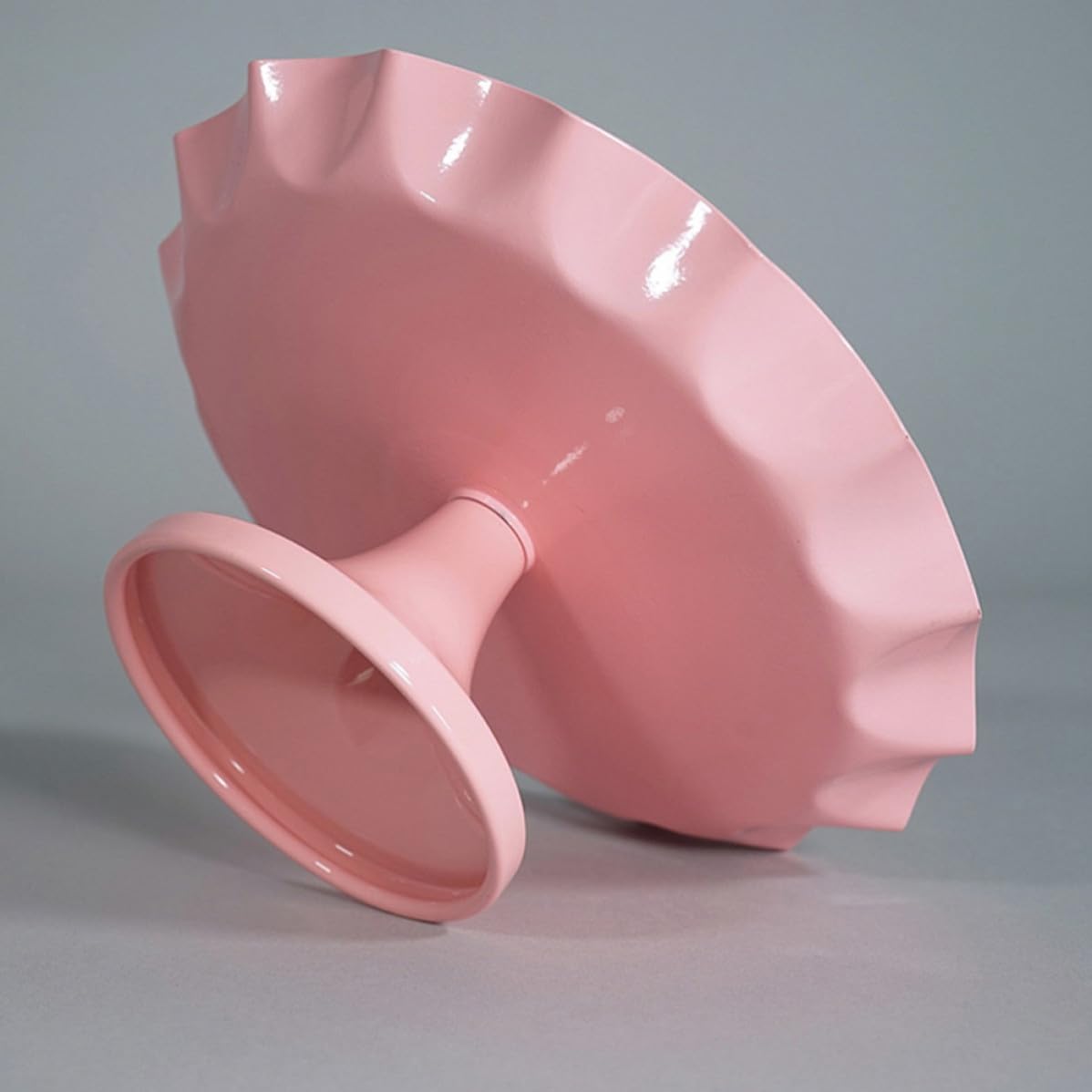 TOYANDONA 3 Pezzi Portatorta in Ferro Rosa per Dessert, Grande Capienza