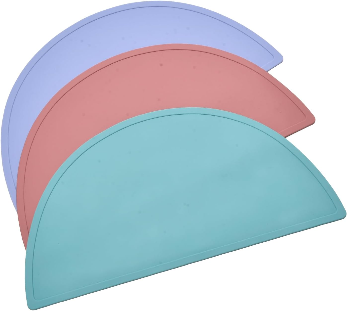 Silicone Bear Placemat for Toddlers (Blue Tones)