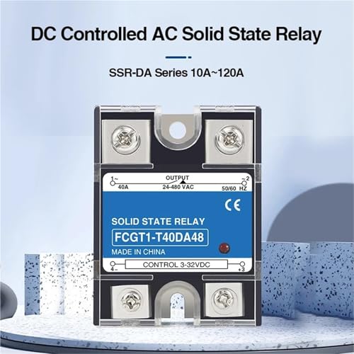 Relais SSR 25 A monophasé sortie 3-32V CC 24-480V CA pour commande de puissance - 3