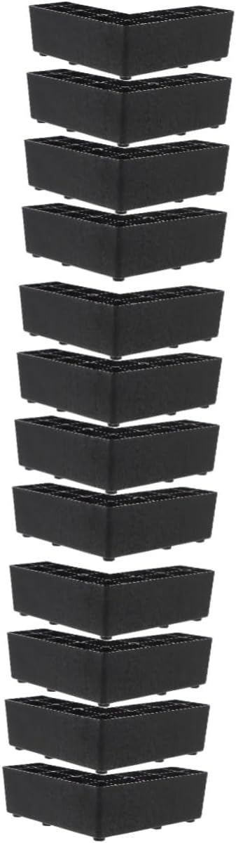 12pcs Shaped Sofa Legs Bed Frame Lifters Couch Risers Furniture Riser Pads