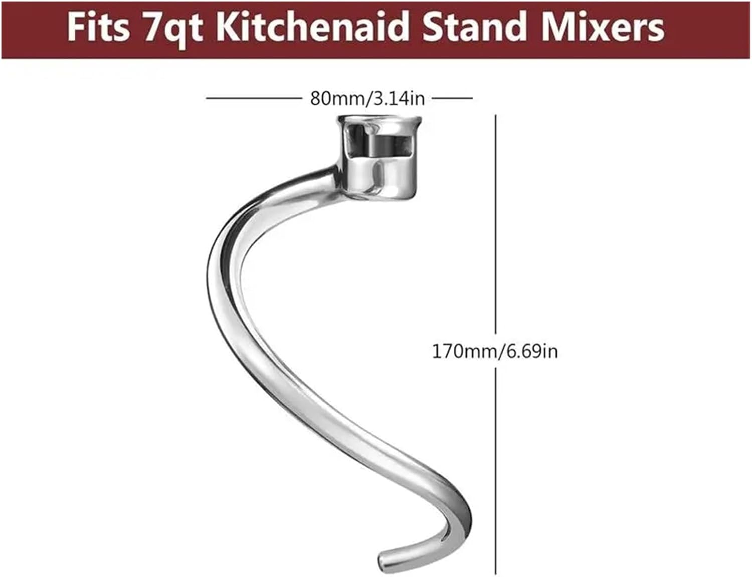 Compatible For Kitchenaid 7 Quart Mixer Auxiliary Attachment Parts Accessories Stand Dough Hook