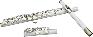 White 16 Holes C Tone Flute With E Key Woodwind Instrument Closed Key Cupronickel Tube Flute With Box flute instrument