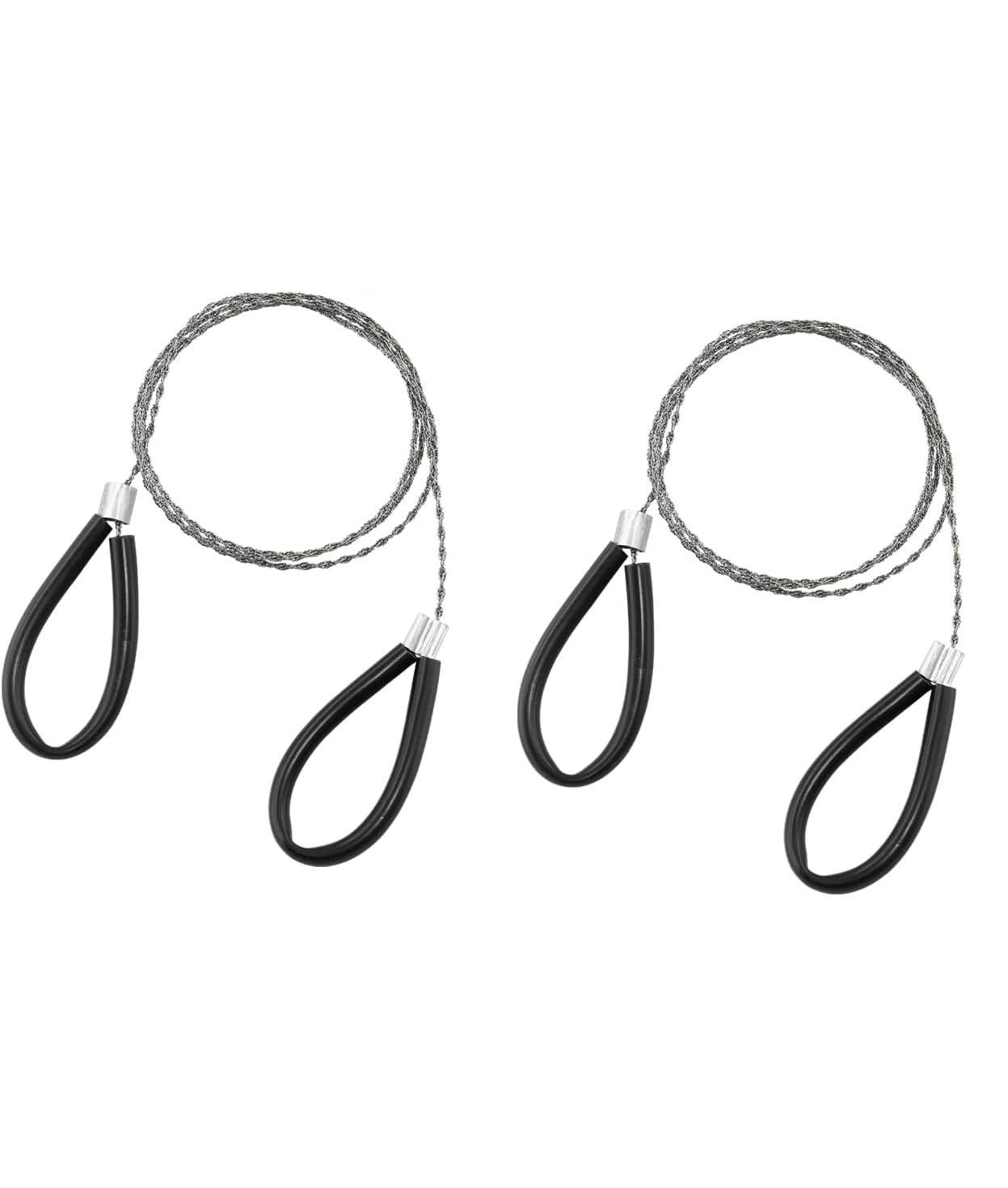 Homyall 2 Pcs PVC Pipe Cable Saw Stainless Steel Wire Saw Portable String Rope Saw Survival Wire Saw for Hiking Camping