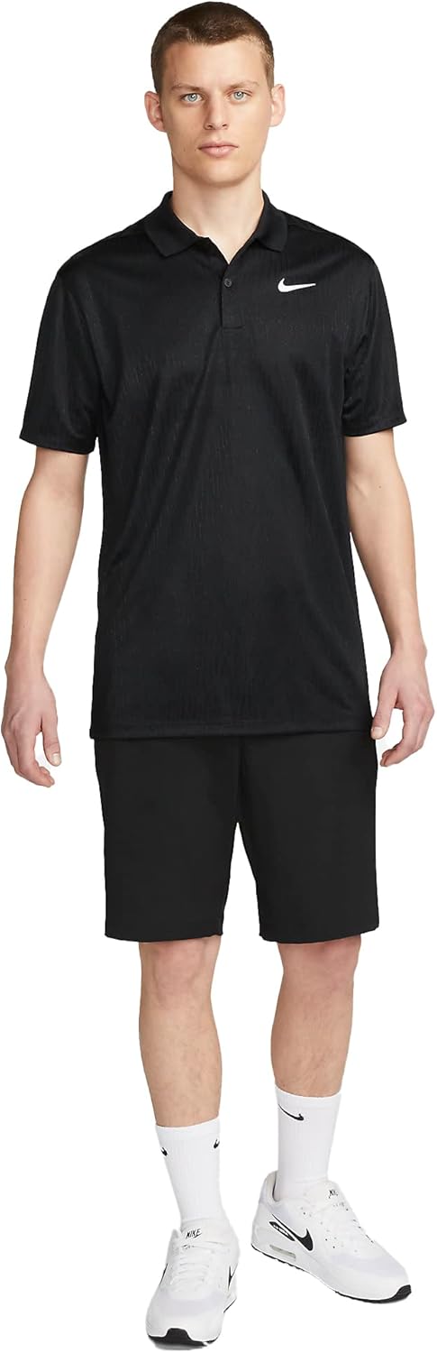 Nike Dri-FIT Victory+ Men's Golf Polo (as1, Alpha, m, Regular, Regular, Black/White)