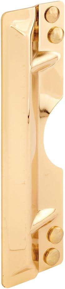 Prime-Line U 9500 Latch Guard Plate Cover – Protect Against Forced Entry, Easy to Install on Out-Swinging Doors – Gray (Single Pack)