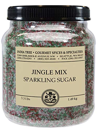 India Tree Sparkling Sugar Jingle Mix, 3.3lbs