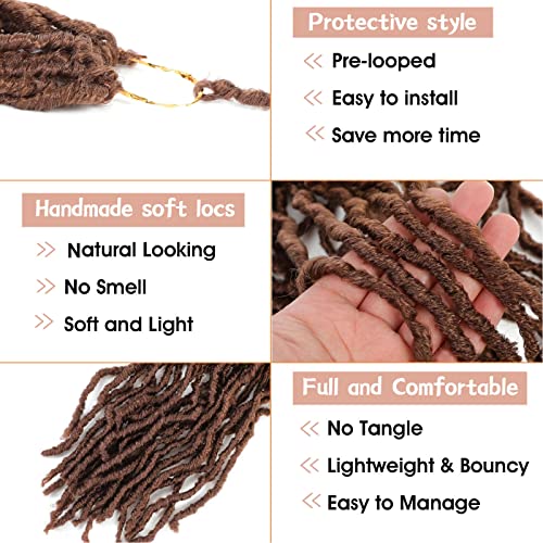 Faux Locs Crochet Hair Long Soft Locs 18 Inch 7 Packs Curly Crochet Locs For Butterfly Locs Crochet Hair Goddess Locs Pre Looped Synthetic Crochet Braids For Women #TOP3
