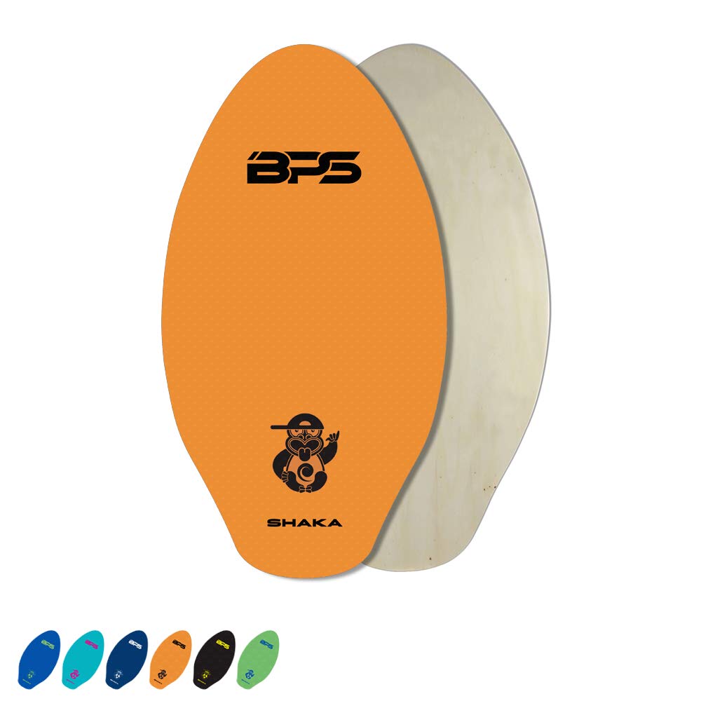 BPS New Zealand 'Gator' Skimboards with Colored EVA Grip Pad and High Gloss Clear Coat | Wooden Skim Board for Kids and Adults | Choose from 3 Sizes