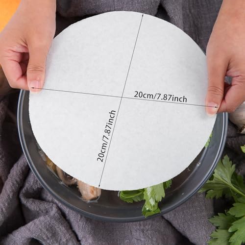 MAQUITA 500 Sheets Oil Absorbing Pads for Kitchen, 7.87 Inch Round Food Blotting Sheets to Remove Fat from Soup, Frying & Cooking, Grease Filter Paper for Healthier Meals — 사진 2