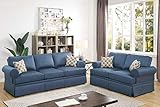 Poundex Sofas, Blue