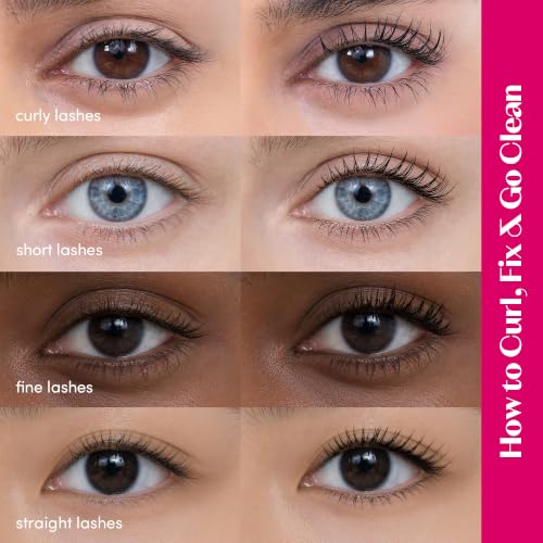 Image of ETUDE Curl Fix Mascara, Lash Mascara, Strong Curl Up, Long-Lasting, Waterproof, Light-Weight, Korean Makeup, Beauty, Vegan Certified, Volume (0.27 Fl Oz)