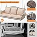 ZZW Upgraded Wicker Hanging Porch Swing Heavy Duty 900 LBS 3-Seat Outdoor Patio Swing Chair Bench for Adult w/ 8.9ft Hanging Chains Cushions and Cup Holder