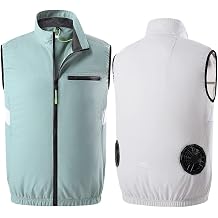 Tuklye Tank Top with Fan, Air Conditioning Work Clothes Vest, Fan Vest, Air Conditioning Work Clothes with Fan, Cooling Clothes, 5V, USB Power Bank Powered, 3 Levels of Wind Speeds, Flirty, Summertime