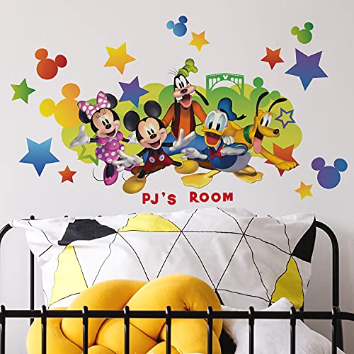 Roommates Rmk4653Gm Mickey & Friends Peel And Stick Giant Wall Decals With Alphabet For Personalization #TOP2