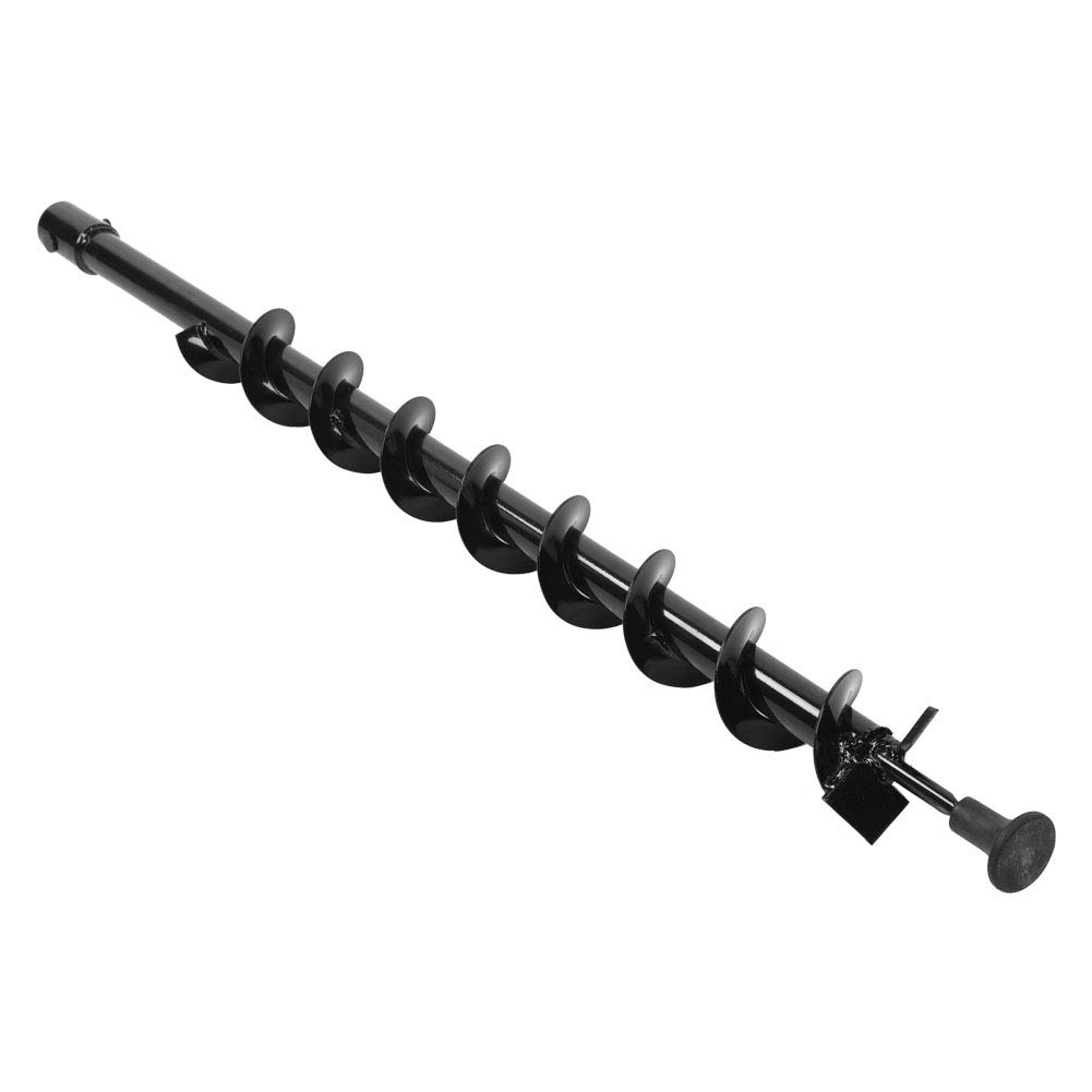 Steel Earth Auger Drill Bit Hole Digger 60x800mm Single Blade for Planting Beds Bulbs Shrubs Trees