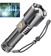 NAKCNM Torches LED Super Bright With LCD Display, XHP70.2 Hand Torch Rechargeable Battery Powered Flashlight 12000 Lumens Up To 1000 Meter 5 Modes Waterproof Adjustable Focus For Hiking Walking - View #2