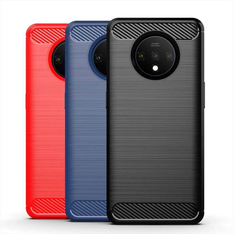 Image of Hybrid Carbon Fiber Back Case for OnePlus 7T (Blue)
