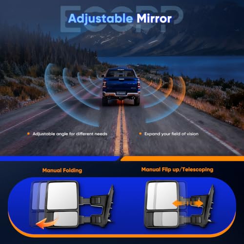 ECCPP Pair Tow Mirrors Fit For Ford For F250 Super Duty Series 2008-2016 by ECCPP - Image 6