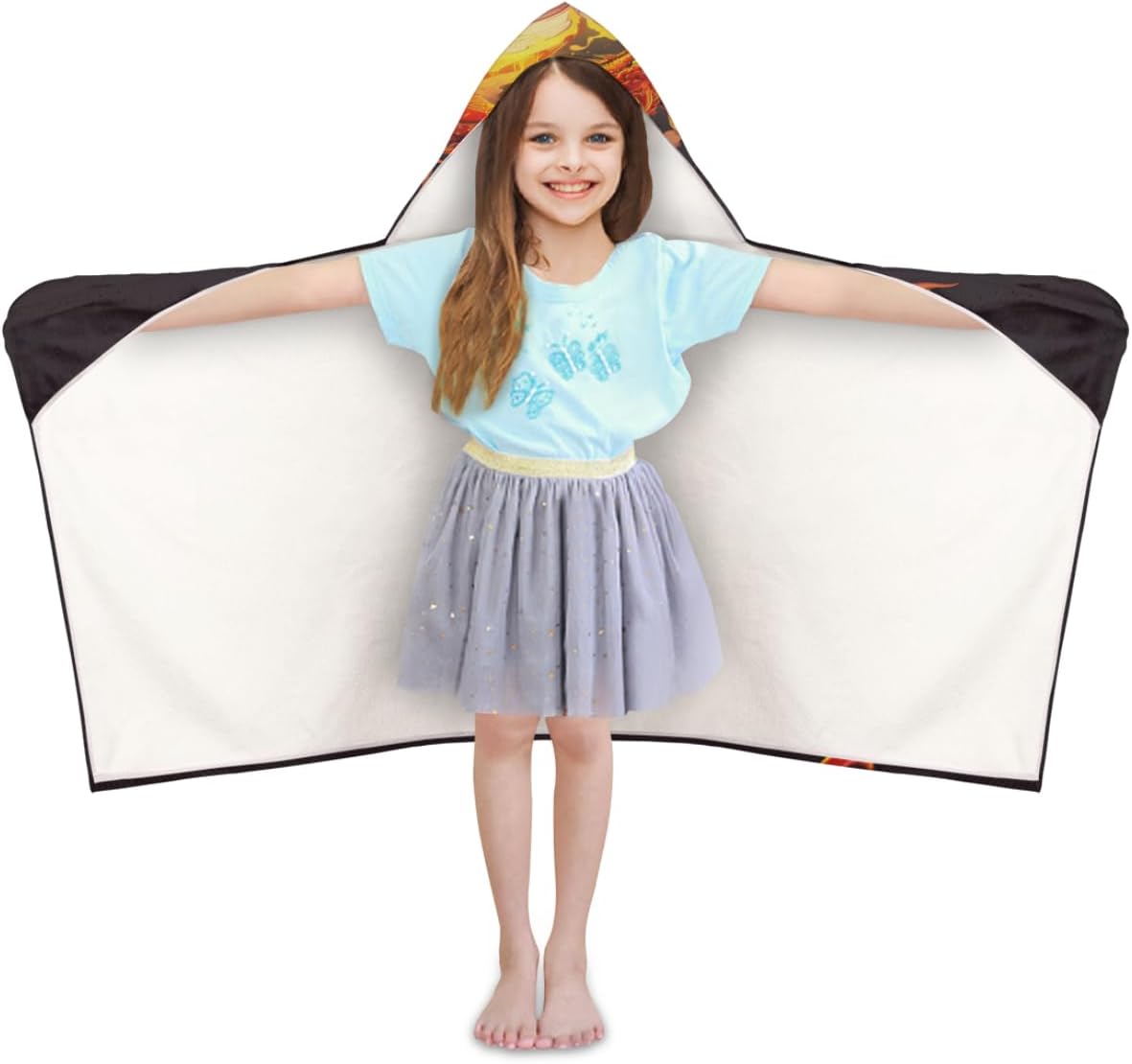 Pardick Kids Bath Towel Magic Book Dragon Beach Towel with Hood Pool Cover Up for Girls Boys Soft Absorbent Hooded Bath Towel Toddler Towels for Beach, Pool