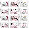Bulyoou 12 Pcs Golf Gifts for Women Female Cosmetic Bags Golfer Makeup Bag Canvas Toiletry Pouch with Zipper Accessories for Women Ladies Golf Lover Player Fans Birthday Gifts