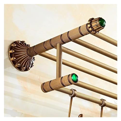 Toalleros de pared retro para baño en cobre antiguo con perchero de estilo europeo 4