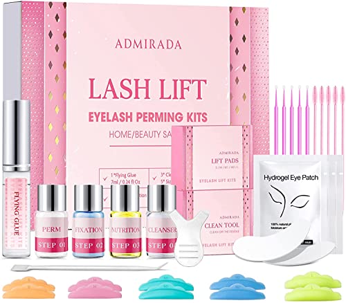 Admirada Lash Lift Kit, Eyelash Perm Kit, Professional Eyelash Lift kit with Lash Extensions, Long-Lash Curling, Semi-Permanent Curling Perming Wave