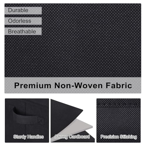 Image of WUIKE Collapsible Storage Bins with Lids, Black, Extra Large, 3-Pack