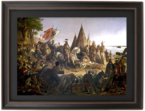 Framed Discovery of the Mississippi by William Powell. Handmade in the USA. (Standard)