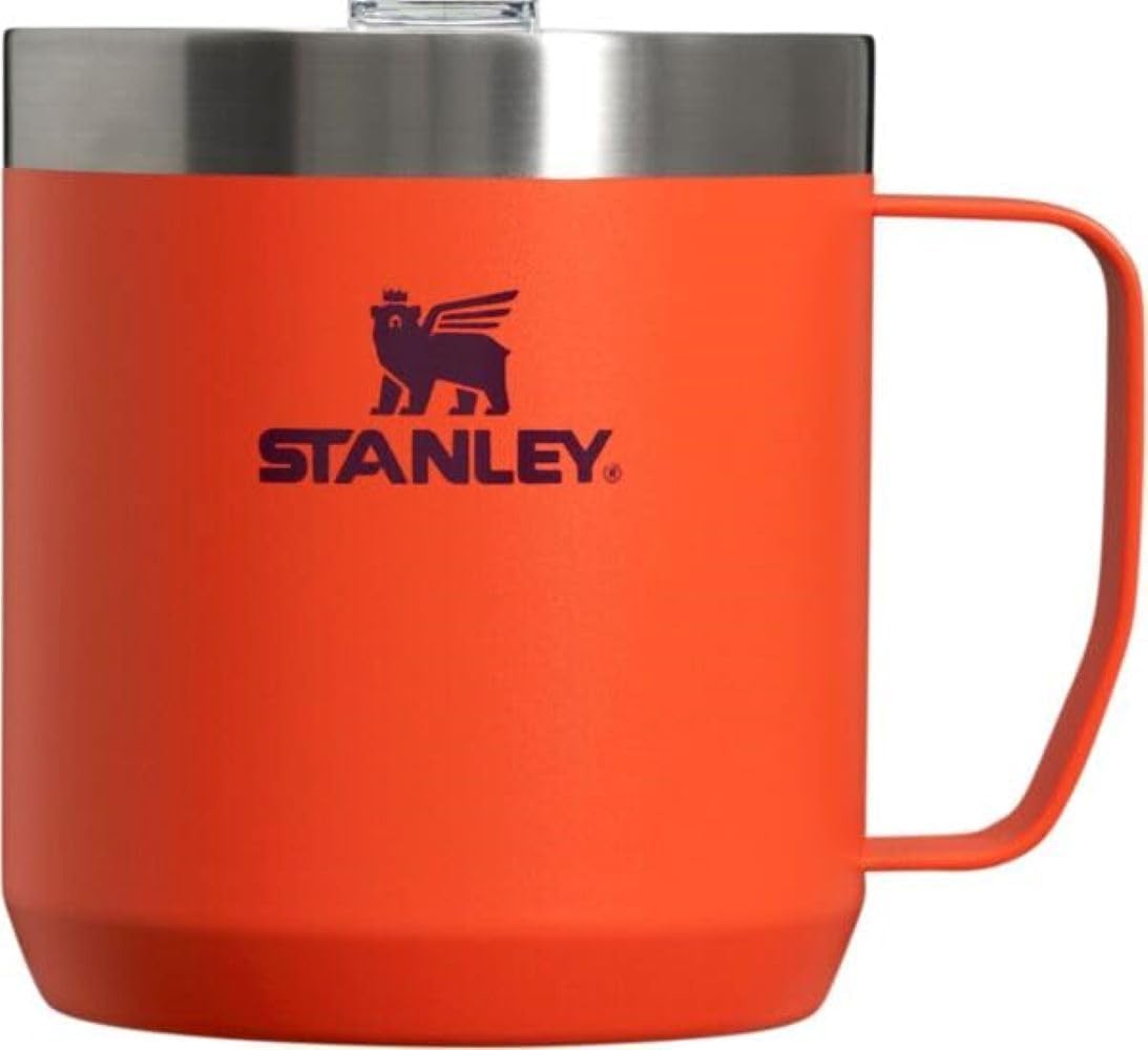 STANLEY Stay Hot Camp-mok - duurzame 18/8 roestvrijstalen geïsoleerde mok - spatvrij Tritan™ drinkdeksel - 24 oz - Hammertone Silver