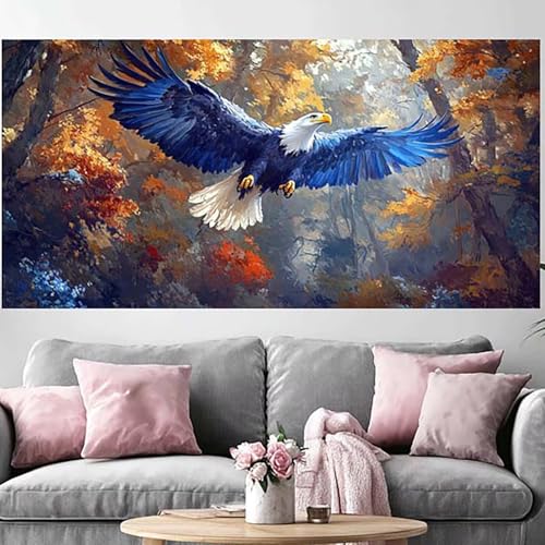 Peinture Diamant Forêt Aigle 80x160cm pour apaiser l'esprit