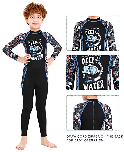 Image of Full Body Kids Swimsuit One Piece Rash Guard Long Sleeve Wetsuit Skin for Girls Boys